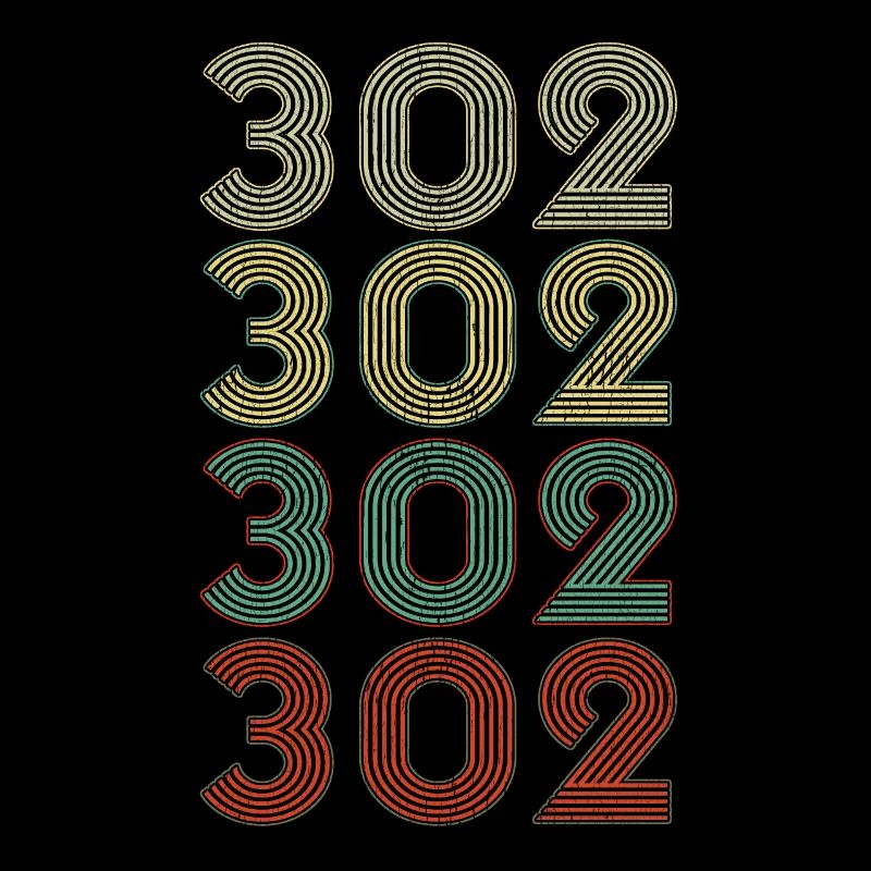 Retro America State Flag Area Code Delaware