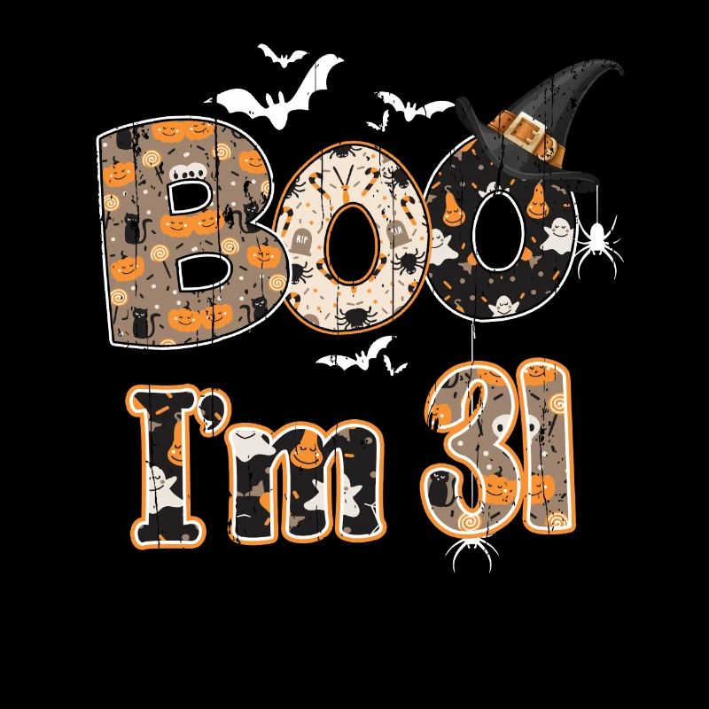 Halloween Pattern Ghost Creatures Naissance Age 31