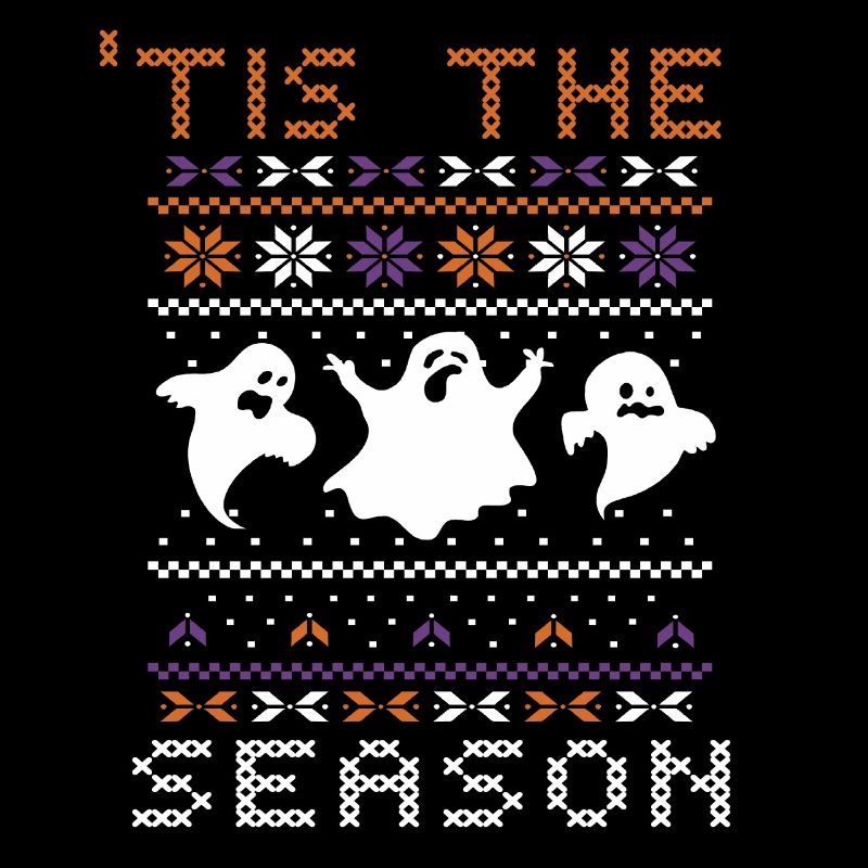 Stitch Pattern Ghost Creatures Season Halloween