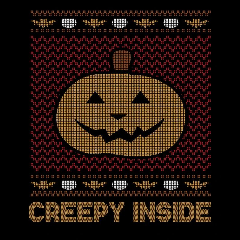 Stitch Pattern Pumpkin Creature Inside Halloween