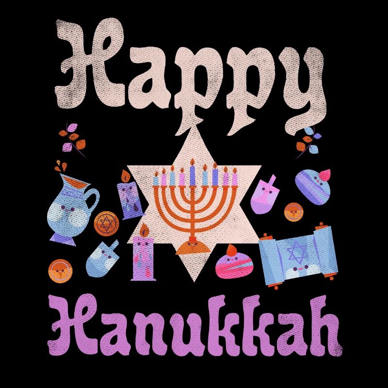 Noël juif Kawaii Joyeux Hanoukka