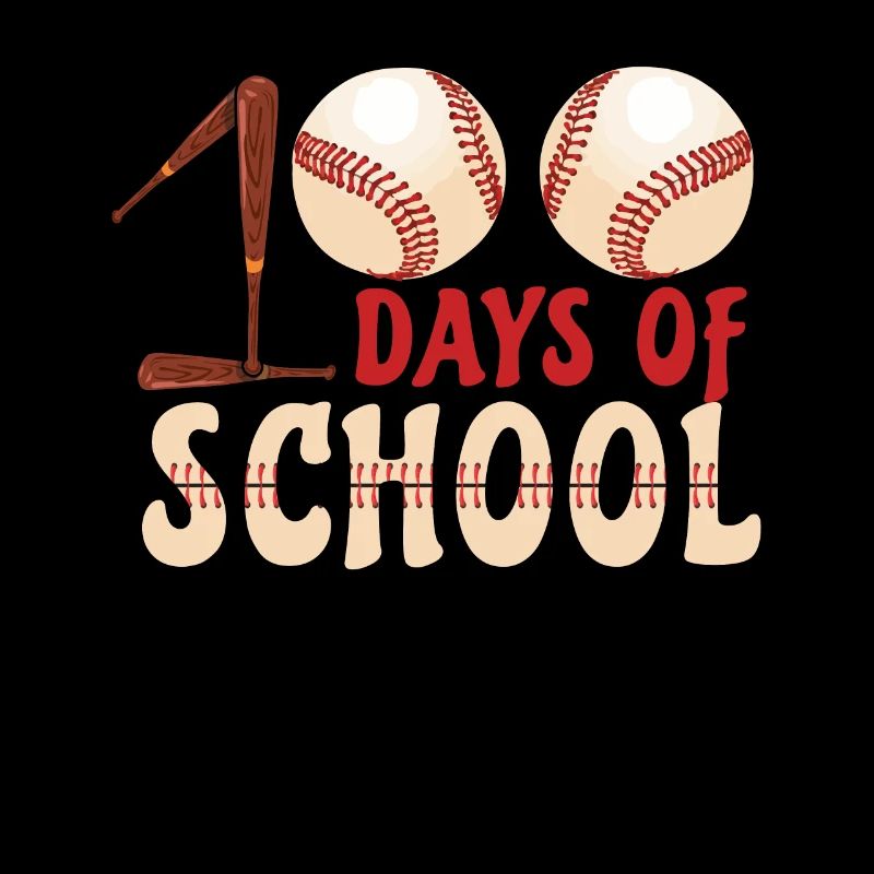 Baseball Ball Schüler 100. Tag 100 Tage Schule