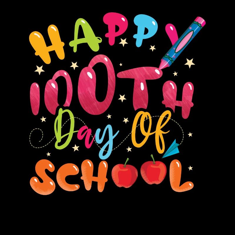 Joyeux 100e jour coloré 100 jours d’école