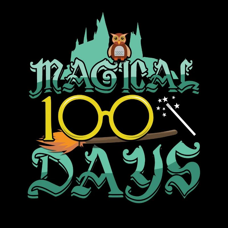 Magische 100. Tag Eule Glückliche 100 Tage Schule