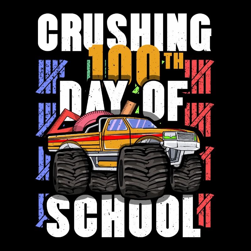 100e jour camionneur écrasant 100 jours d’école