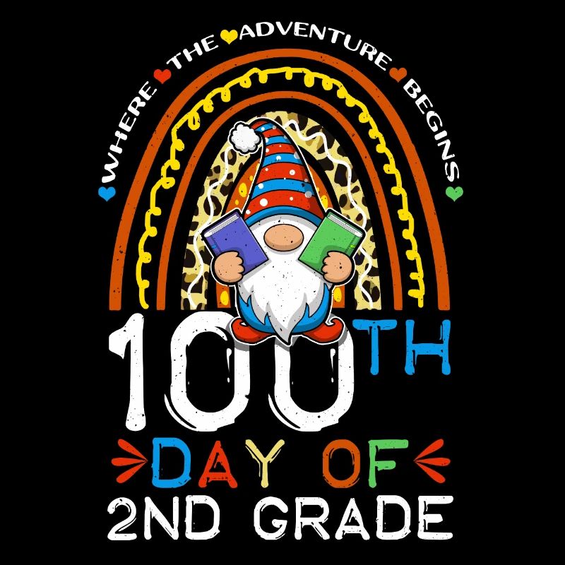 Gnome de 2e année Joyeux 100e jour 100 jours d’école