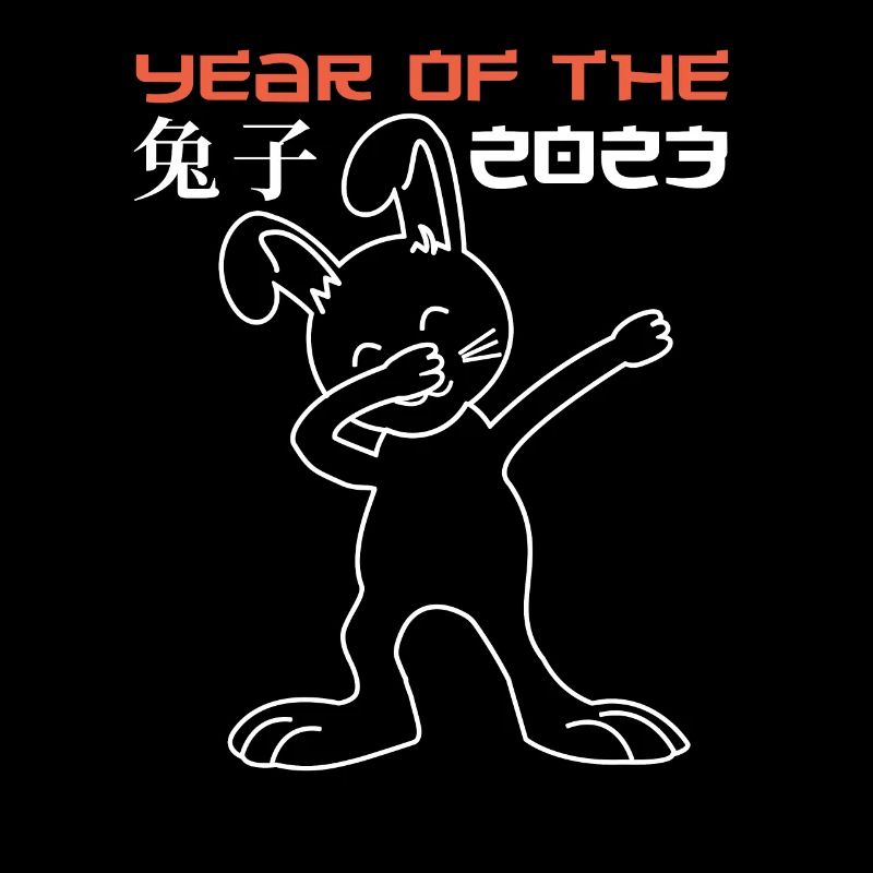 Joyeux Nouvel An chinois Rabbit Dab 2023 Nouvel An