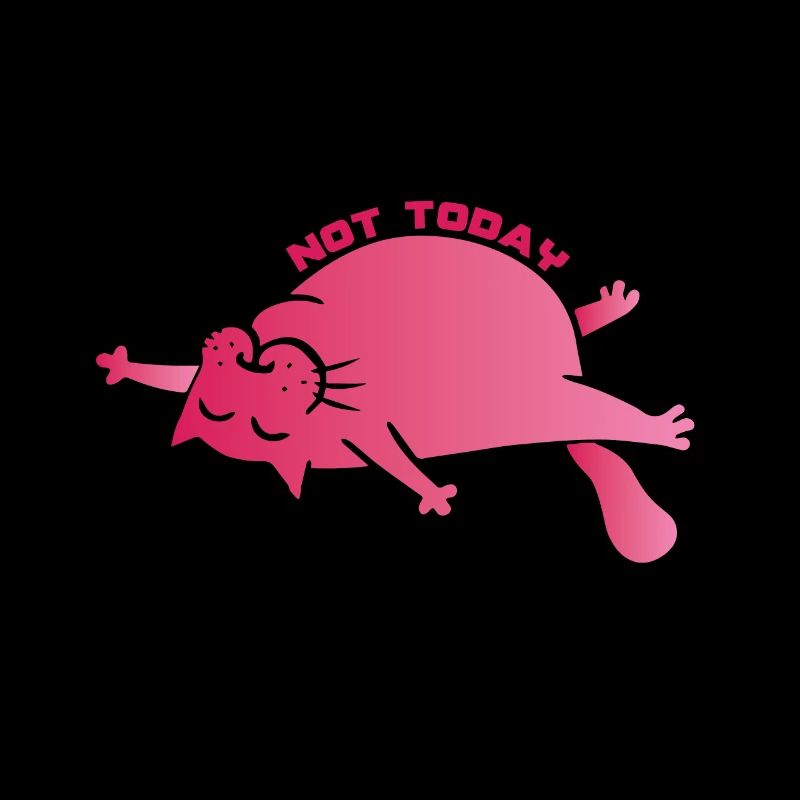 Not Today cat in rosa