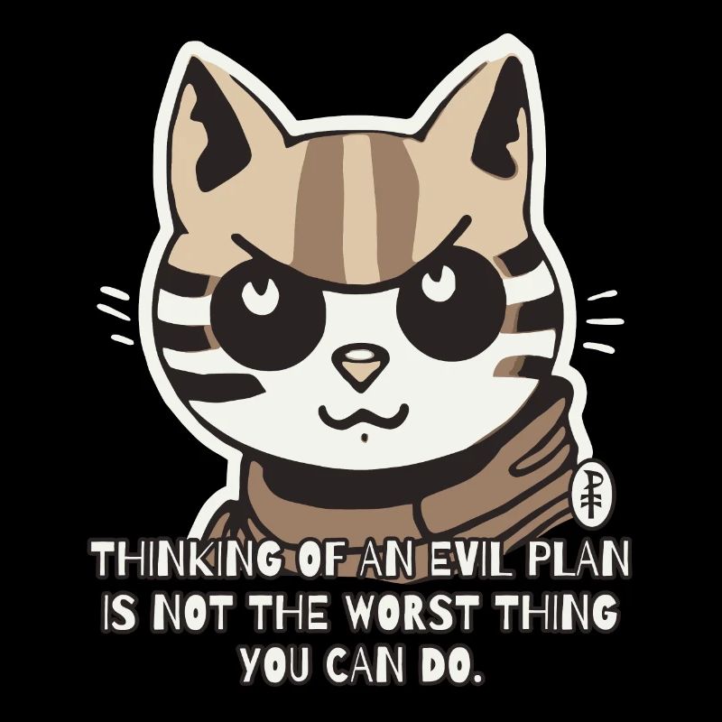 Evil Cat Makes Evil Plans
