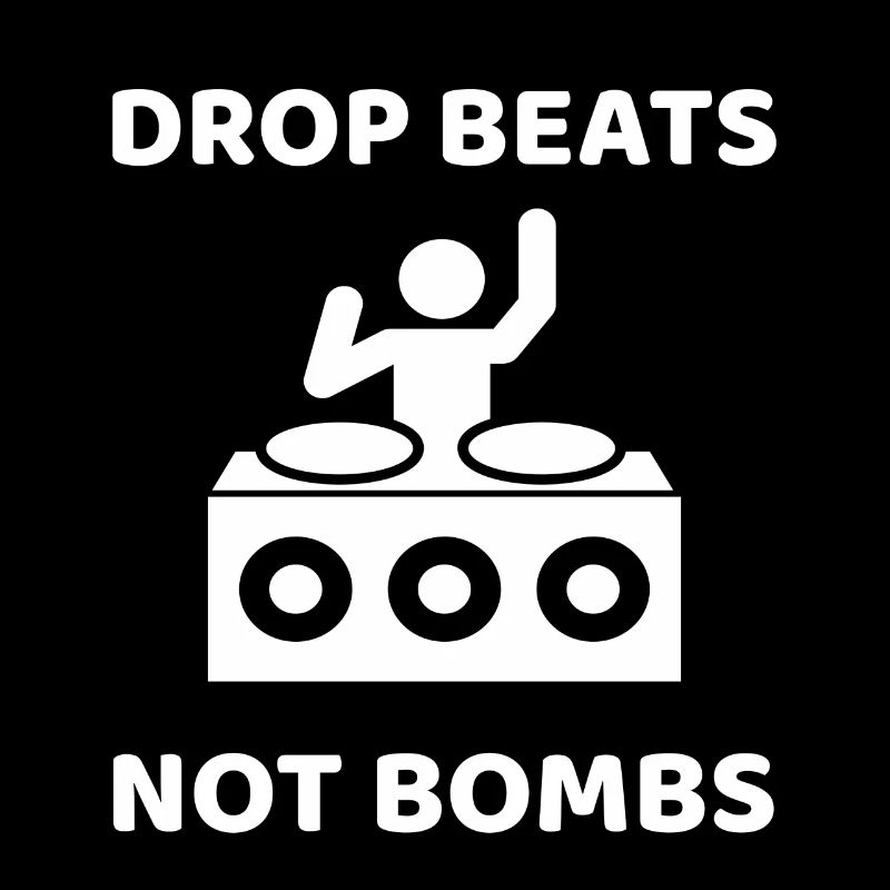 Drop Beats Not Bombs | Spruch Peace Geschenk DJ