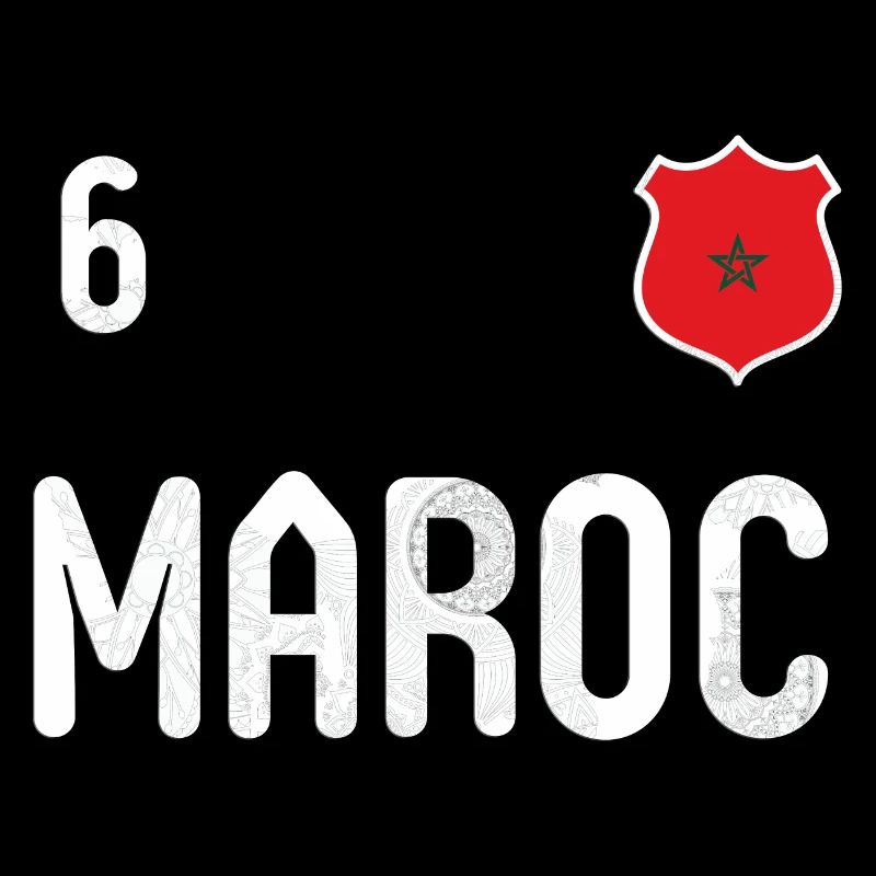 Teeshirt Maroc avec le numéro 6