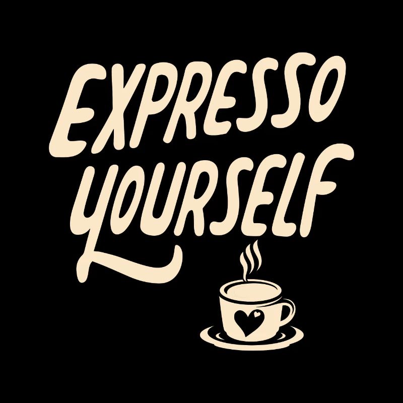 Expresso Yourself Lustiger Kaffee Spruch