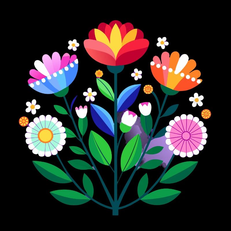 Subtile Bi Pride Blumen