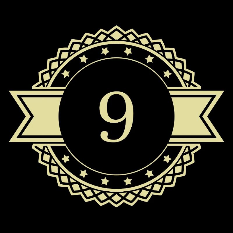 9 Number Emblem