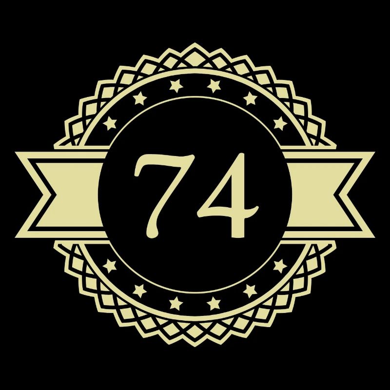74 Number Emblem