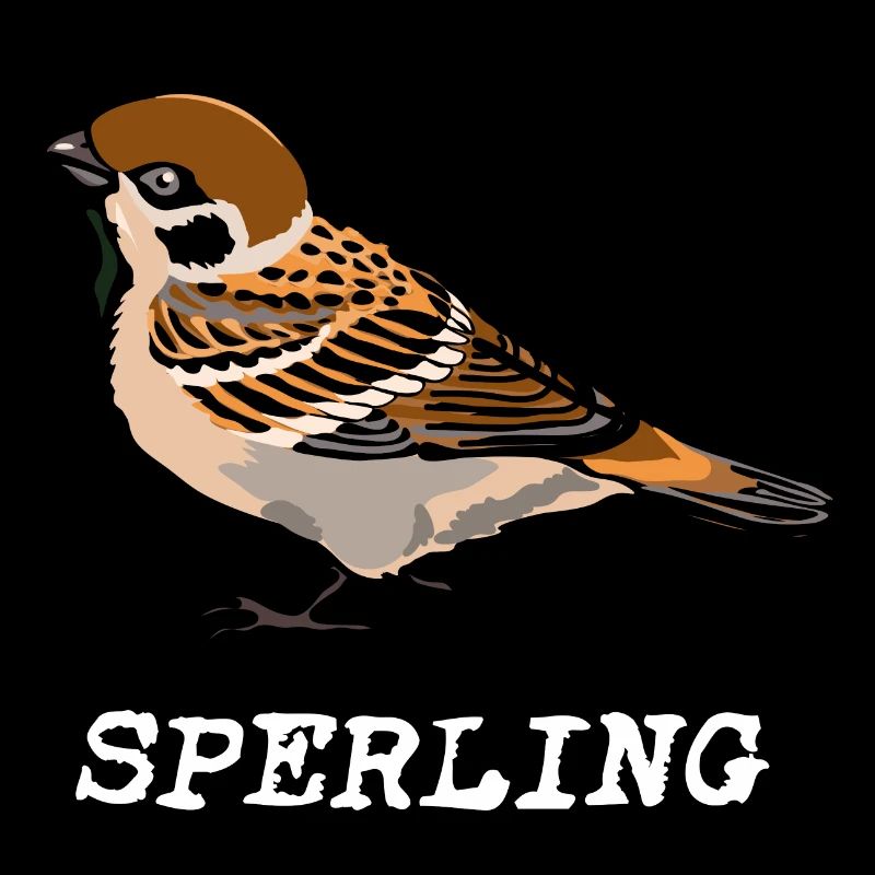 Sperling mit Name hell