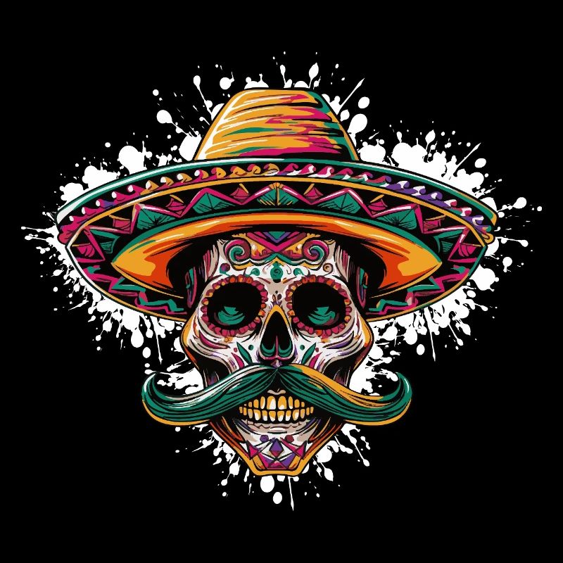 Crâne Mexicain Sombrero