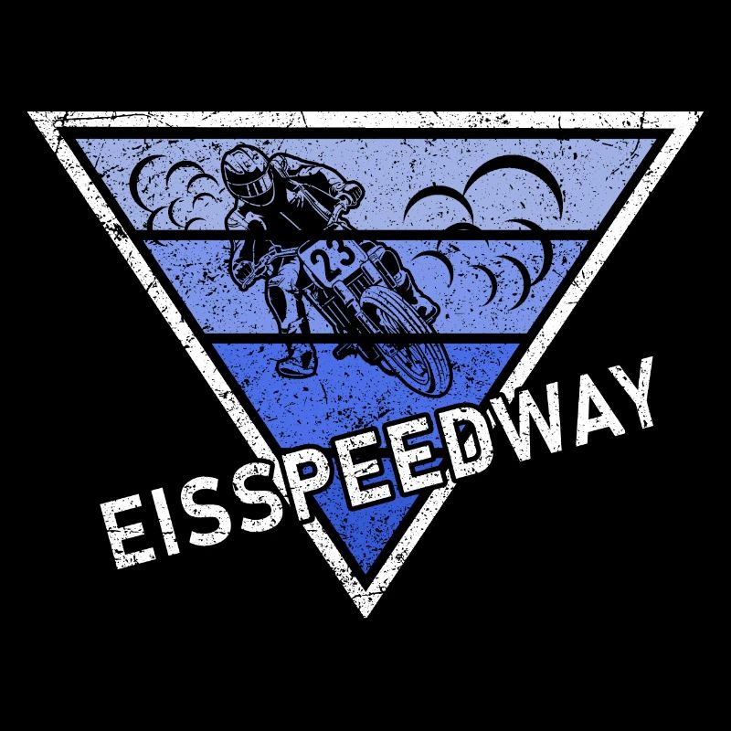 Retro Eisspeedway I Motorradfahrer Biker Motorrad