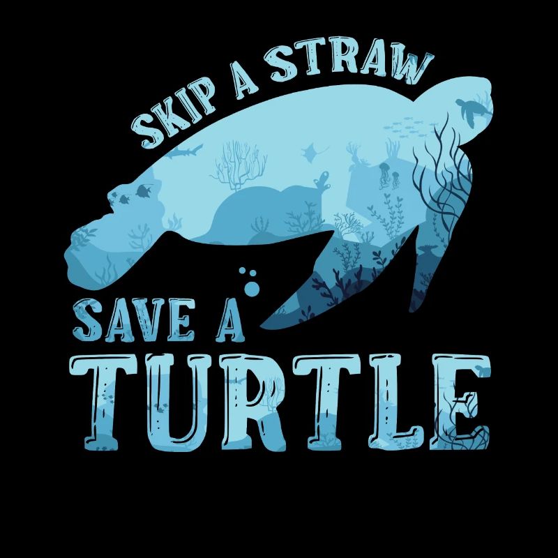 Save Turtle Save Nature Oceans Day Earth Day