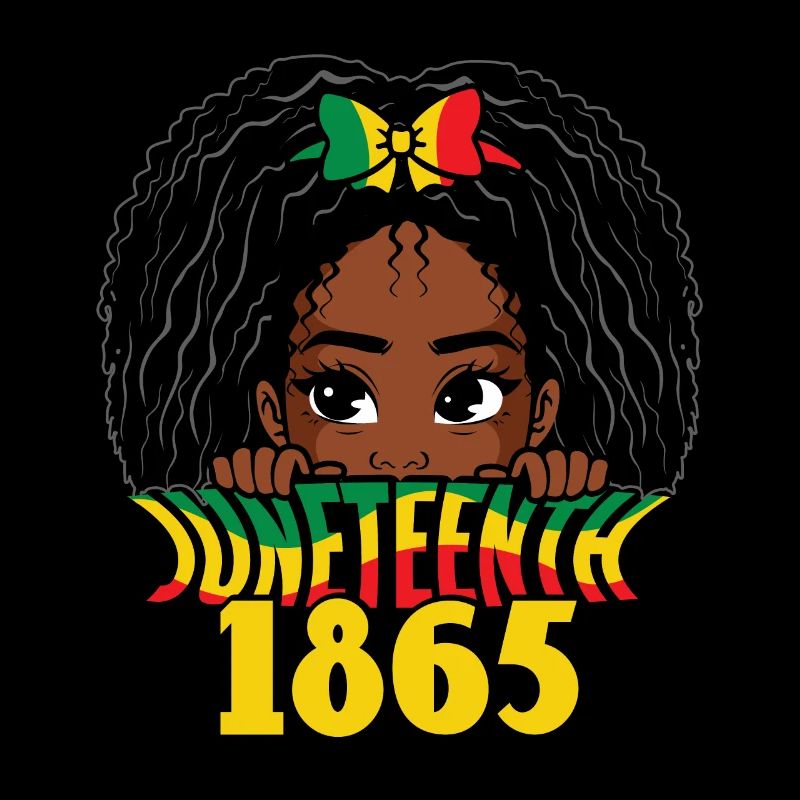 Mädchen Kinder feiern Juneteenth Schwarze Geschichte