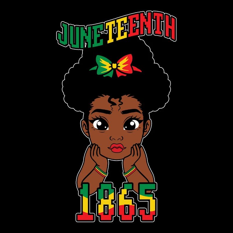 Kinder feiern Juneteenth Schwarze Geschichte