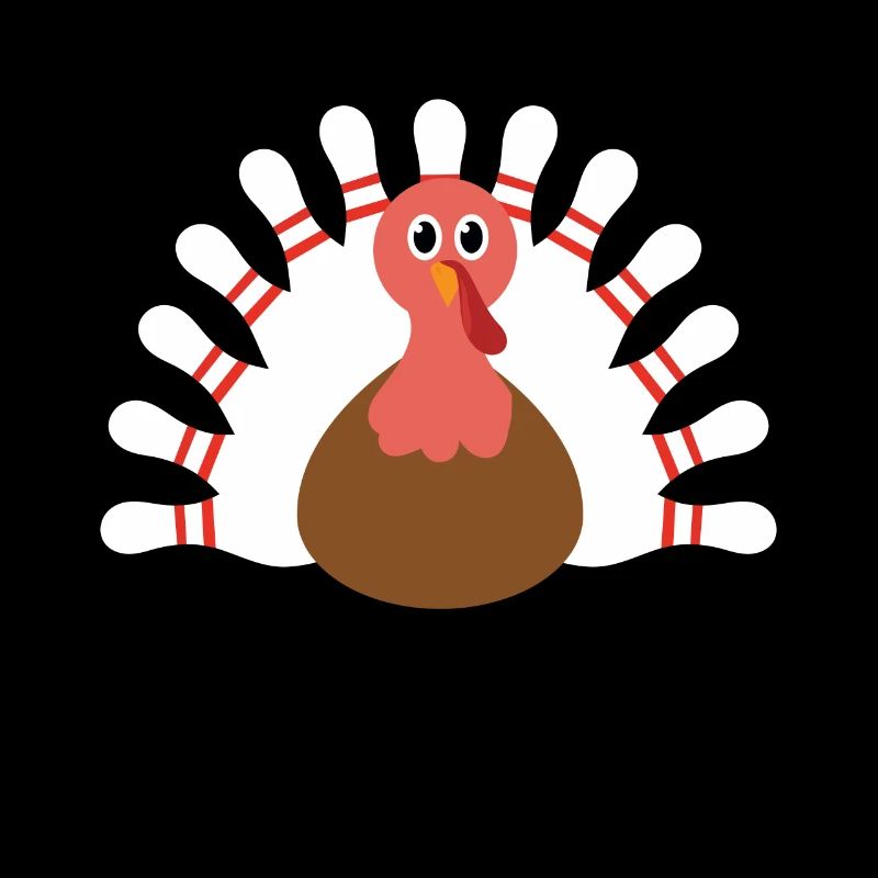 Turkey Bowling Pin Thanksgiving