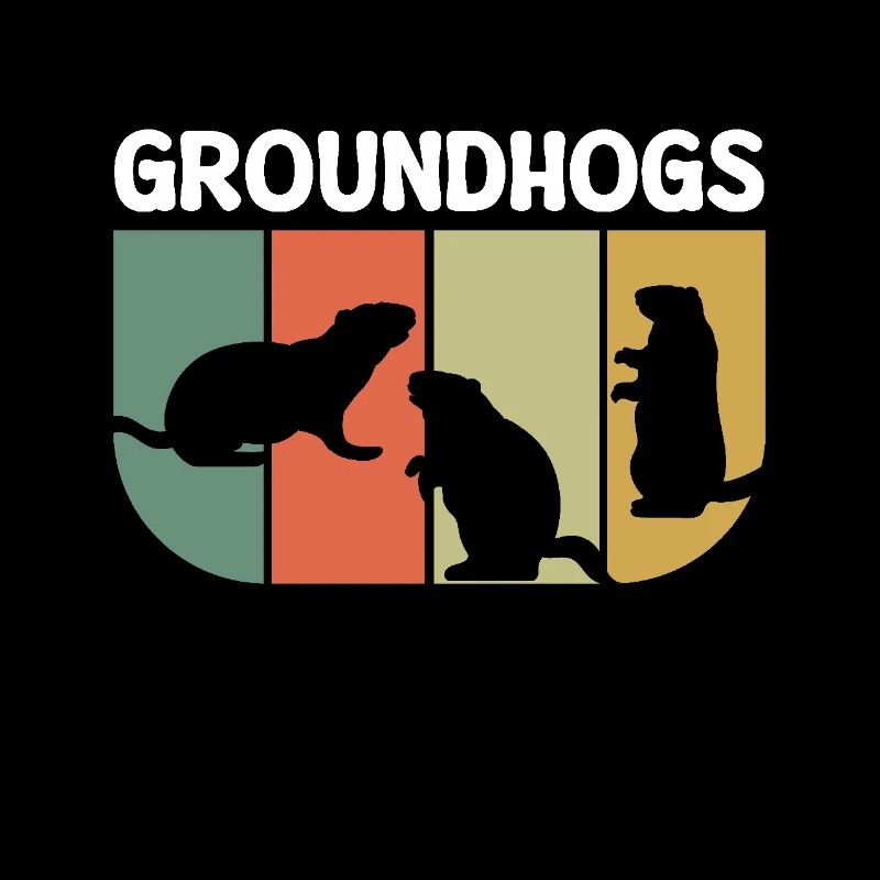 Groundhogs Retro Silhouettes Graphic