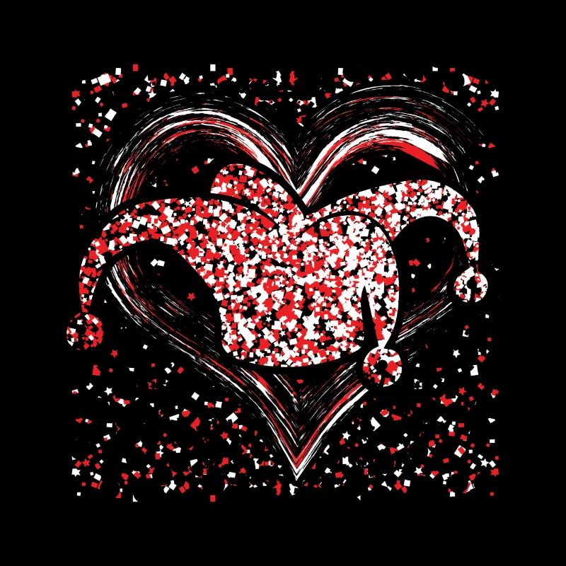 Carnival Heart Confetti Fool's Hat Colorful