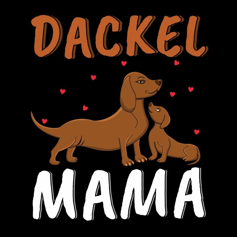 Aimant Teckel Maman Illustration