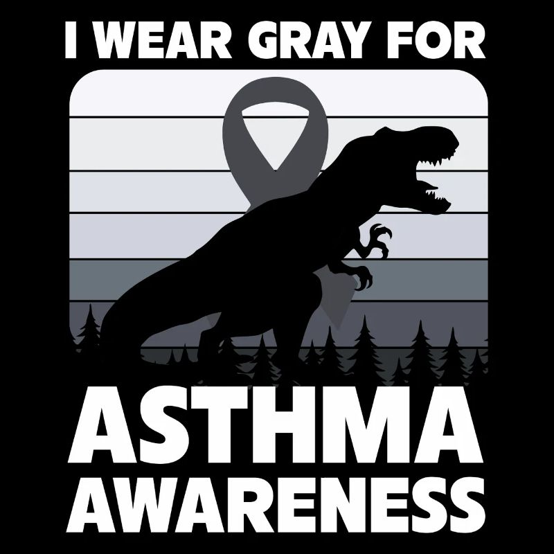 Ich Trage Grau Für Asthma Bewusstsein