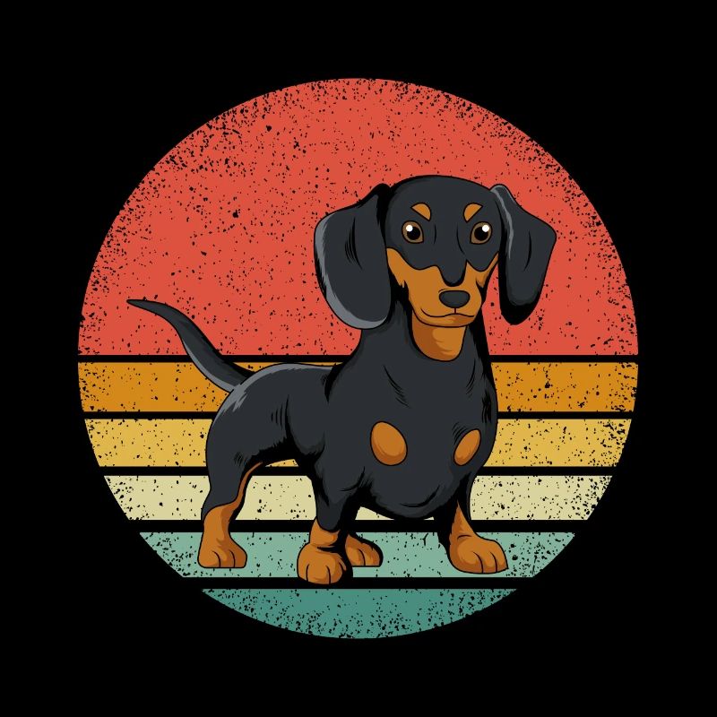 Teckel Vintage Teckel Rétro Chien Propriétaire