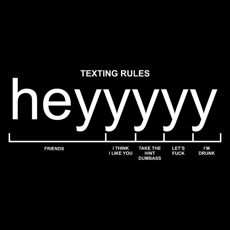 heyyyyy Texting Rules Funny