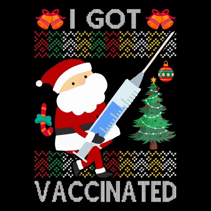 Ich Wurde Geimpft Weihnachts-Pullover Santa Klaus