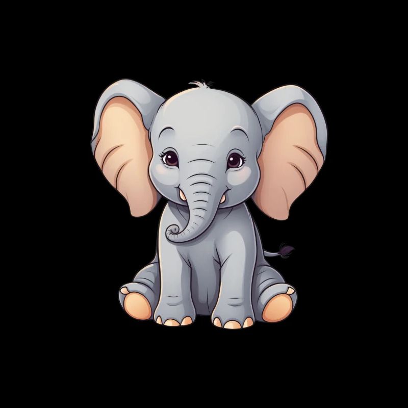 Éléphant Coloré Mignon Éléphant Bébé Dessin Animé
