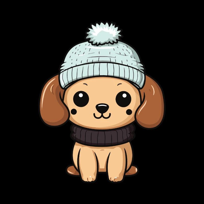 Hund Winter Comic