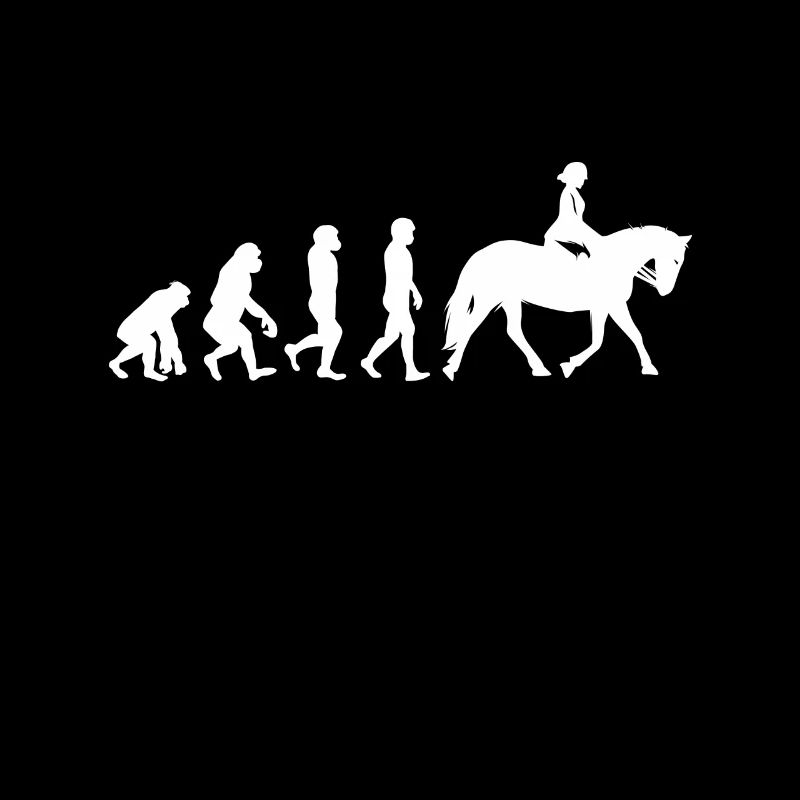 Evolution Pferde Reiten Reiter Reiterin Geschenk