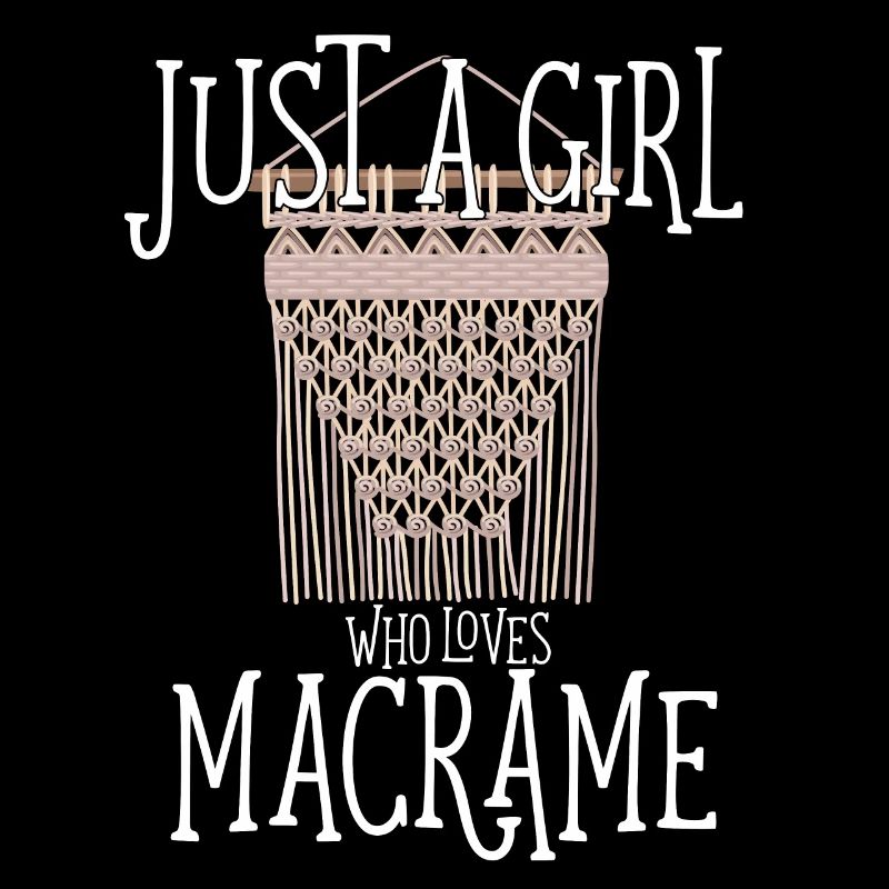 Makramee Nur ein Mädchen, das Makramee liebt
