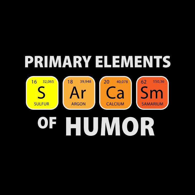 Chemise Science des éléments de sarcasme d'humour
