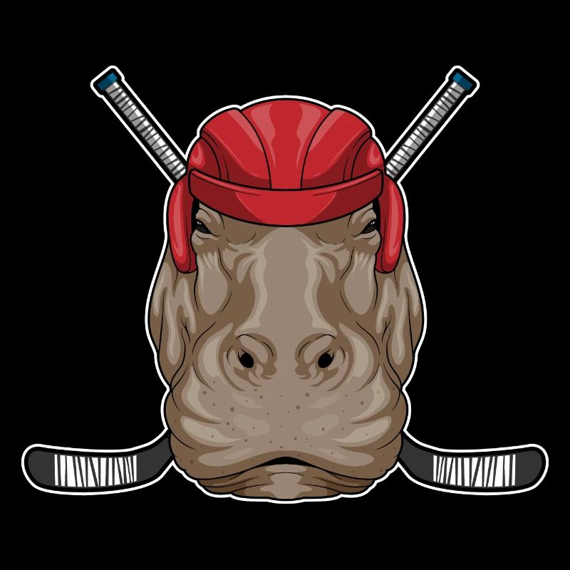 Nilpferd Eishockey Eishockeyschläger