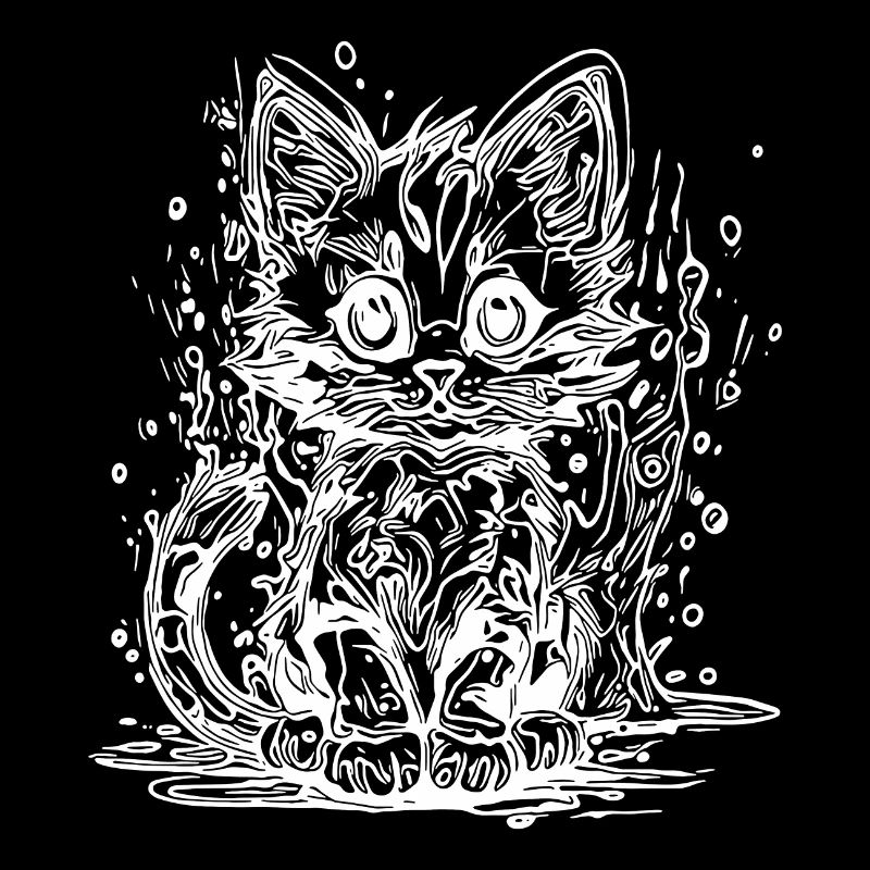 Mignon petit chat du chat poté dans le style graffiti