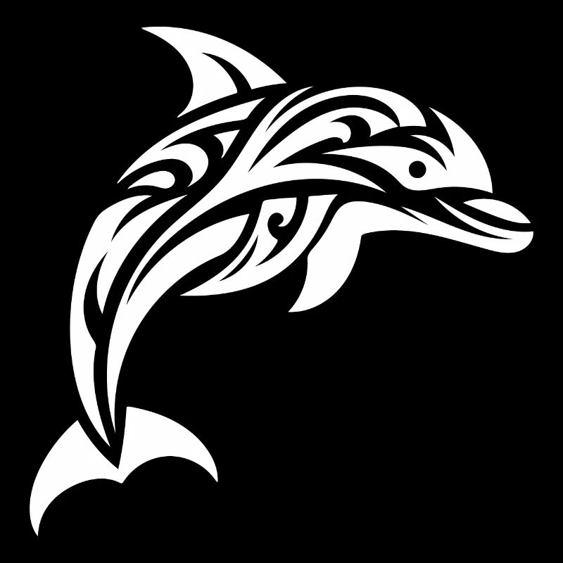 Springender süßer Tattoo Delfin