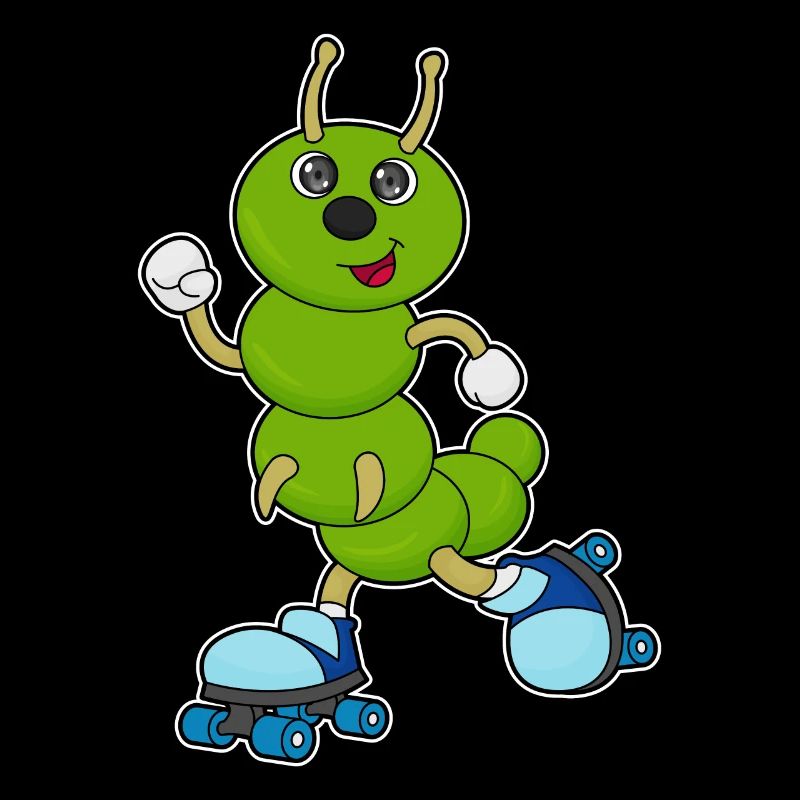 Raupe beim Inline skating mit Rollschuhe