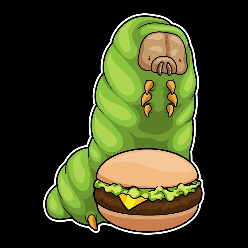 Raupe Cheeseburger