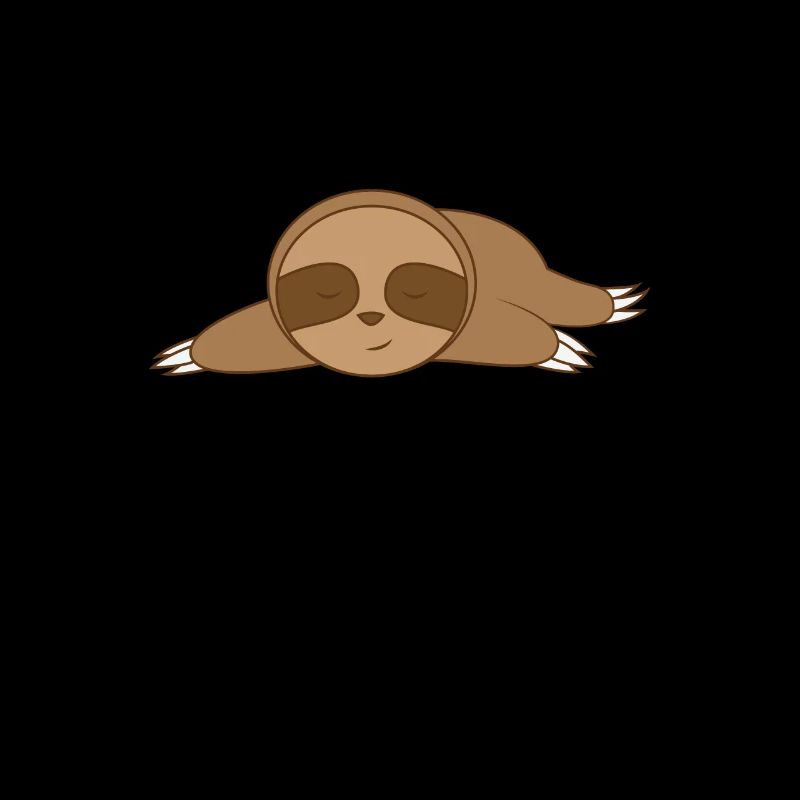 Sloth sleeping on the ground