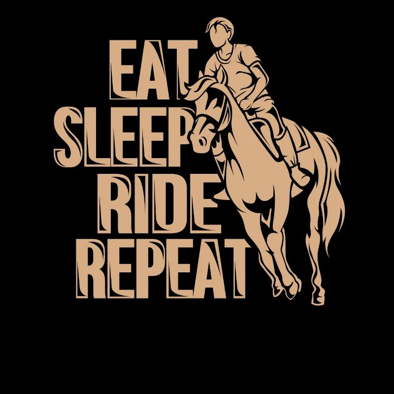 Chevaux Eat Sleep Repeat Équitation Cavalier Cadeau