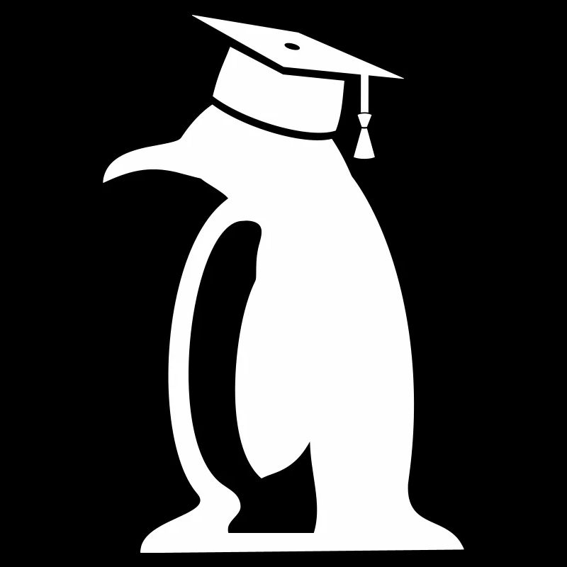 Penguin with doctoral hat, gift for doctoral thesis