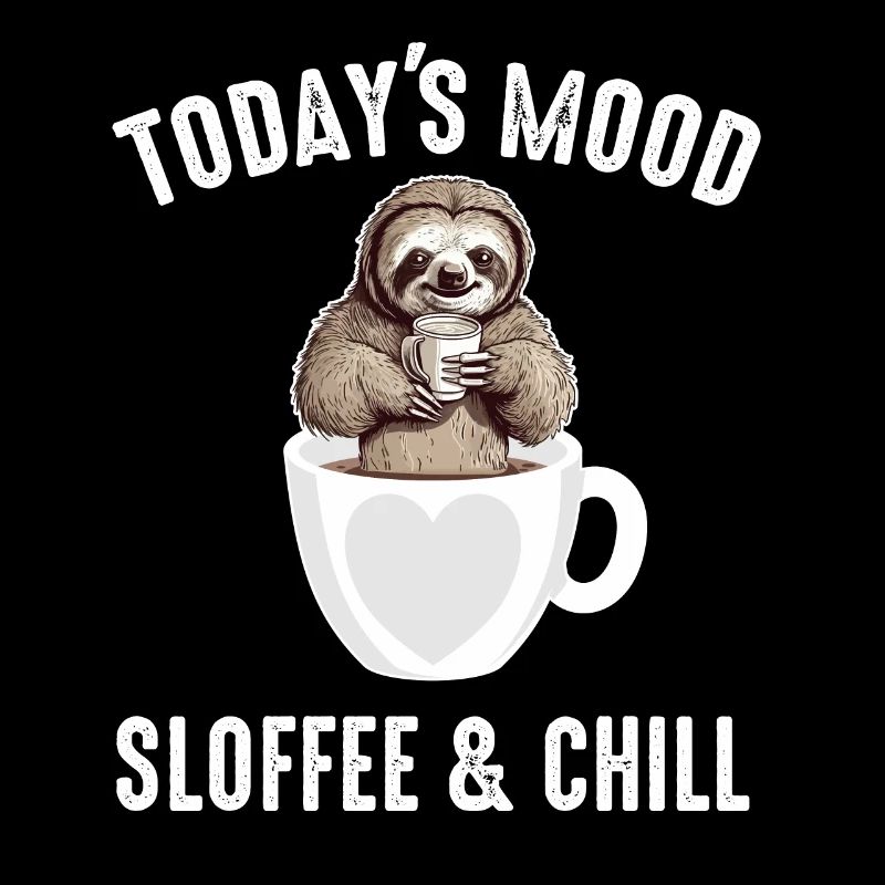 Coffee Sloth Todays Mood Sloffee And Chill