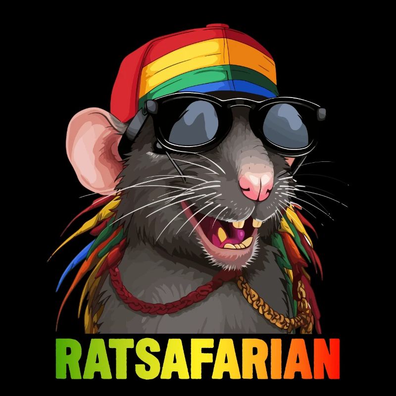 Coole Rasta-Ratte Bunt