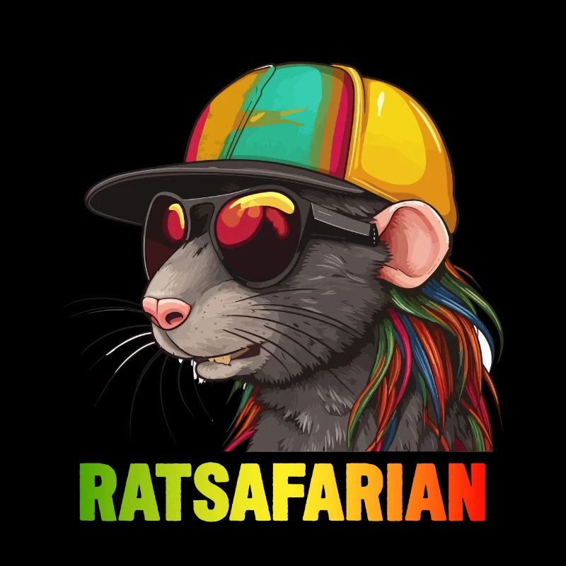 Coole Rasta-Ratte Bunt