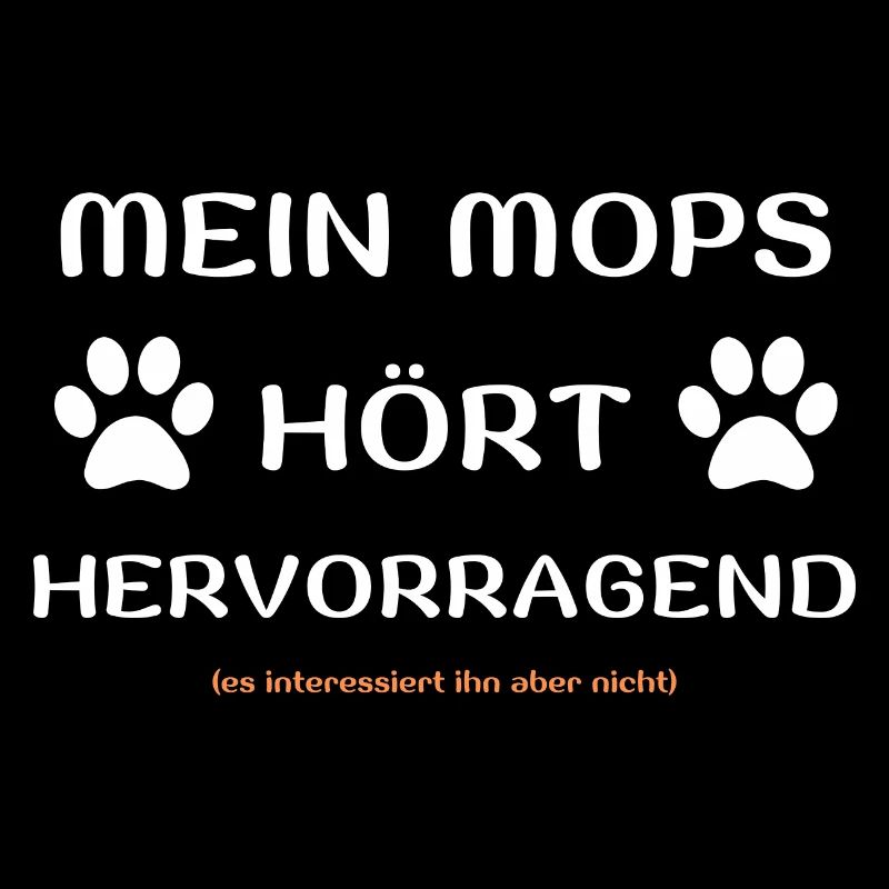 mein mops hört hunde spruch geschenk idee